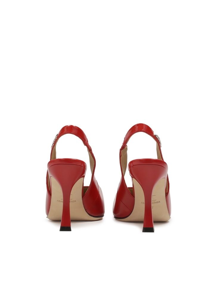 Décolleté rosse con tacco a coppa KS DIANE