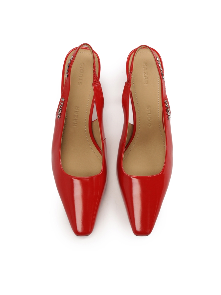 Décolleté rosse con tacco a coppa KS DIANE
