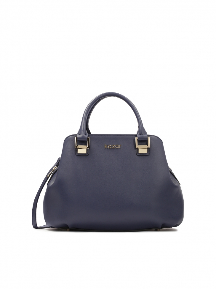 Borsa in pelle blu navy con maniglie  LIESE
