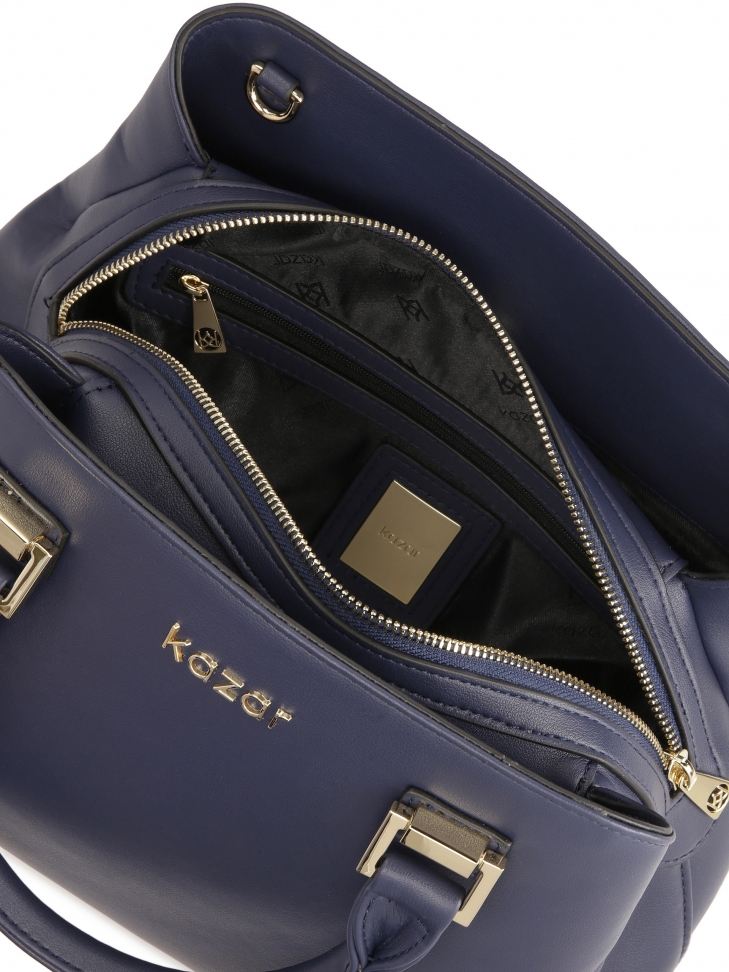 Borsa in pelle blu navy con maniglie  LIESE