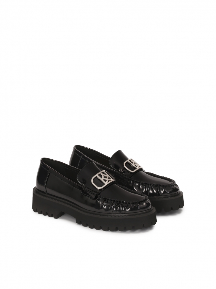 Mocassini con suola spessa e tomaia increspata ESSEN