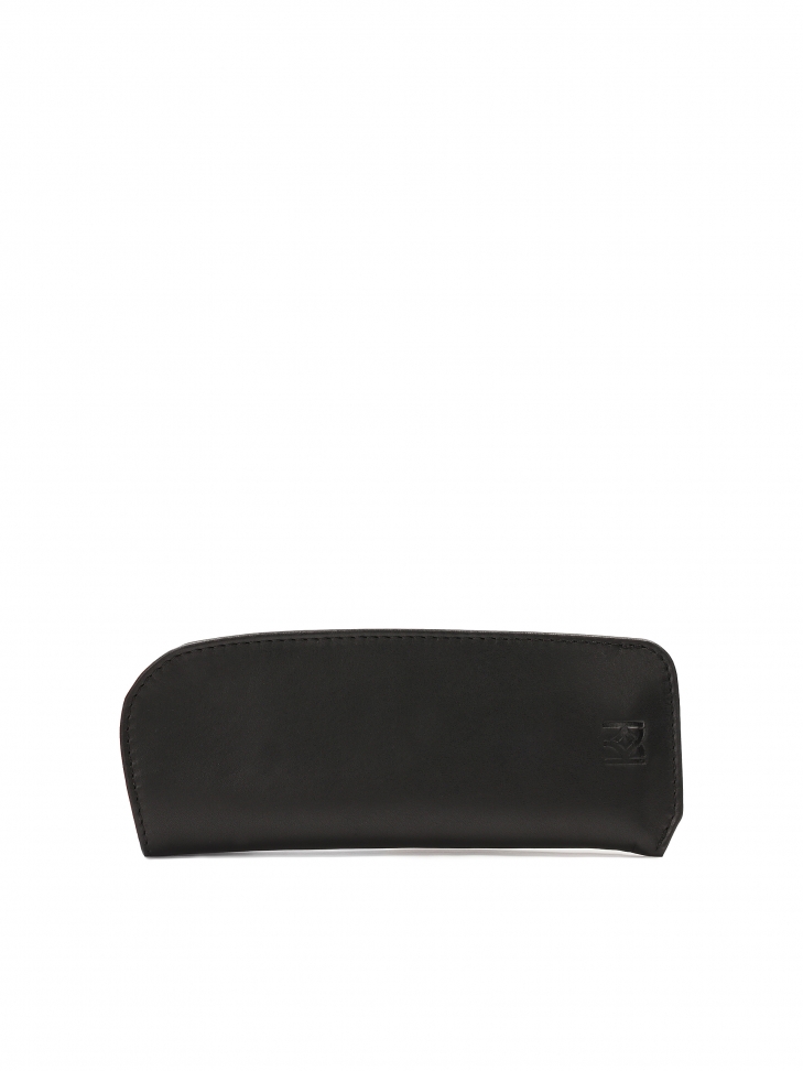 Custodia in pelle nera per occhiali e penna  FELICIANOS