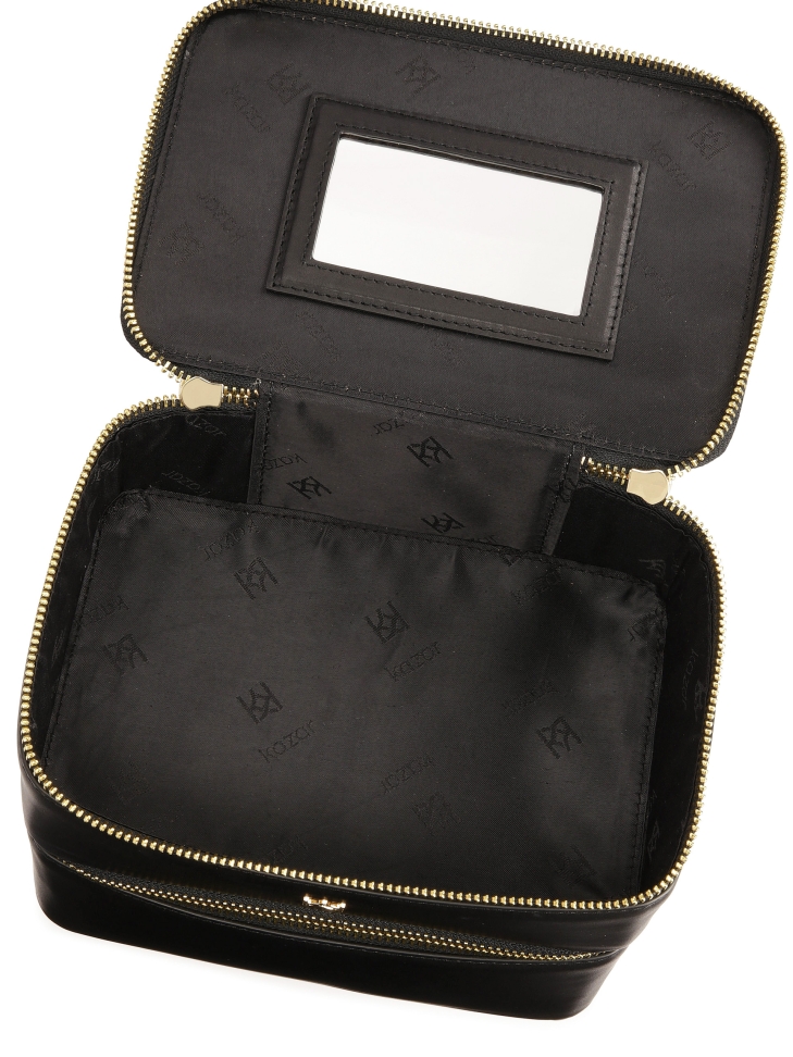 Borsa cosmetica a due scomparti a forma di bauletto DAISY