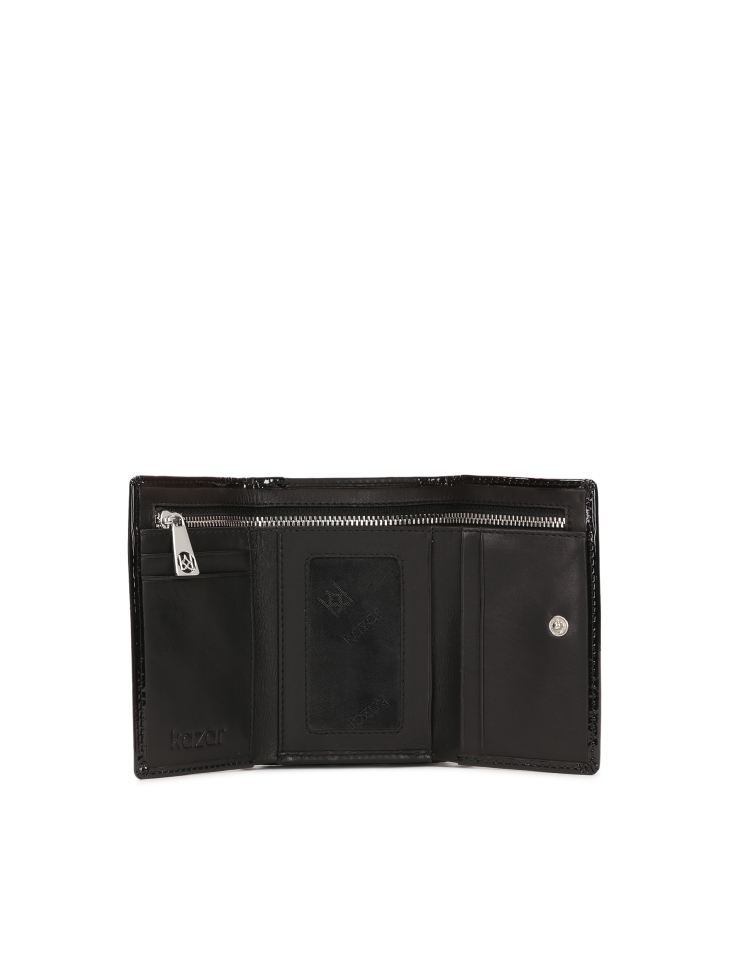 Portafoglio in pelle lucida stropicciata ASA