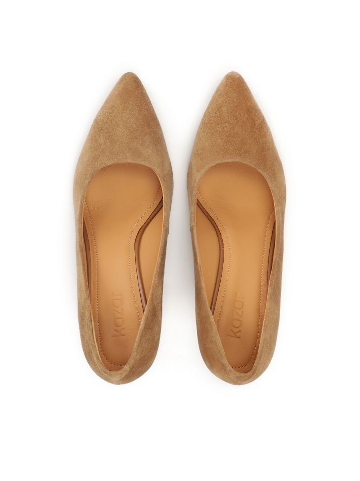 Décolleté in camoscio con tacco BETINA