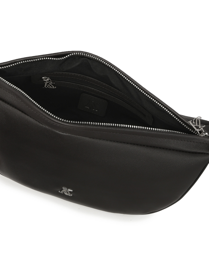 Borsa a tracolla nera allungata KS LILE