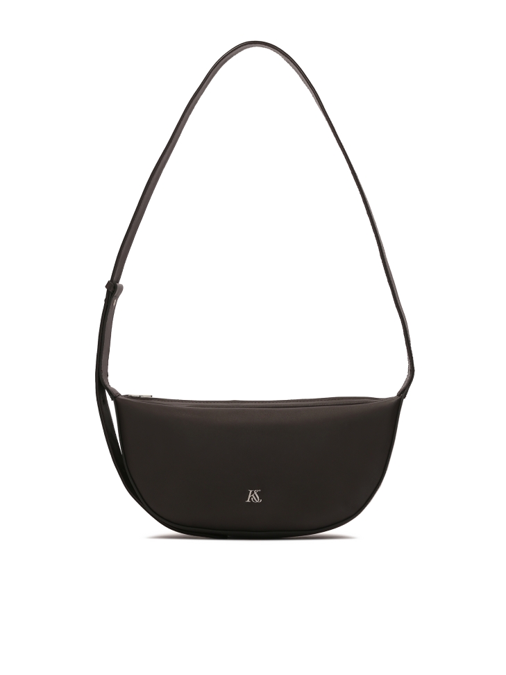 Borsa marrone scuro con finiture in argento KS LILE