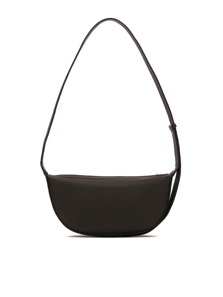 Borsa marrone scuro con finiture in argento KS LILE