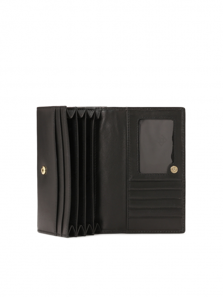 Elegante portafoglio nero in pelle naturale DAYNA