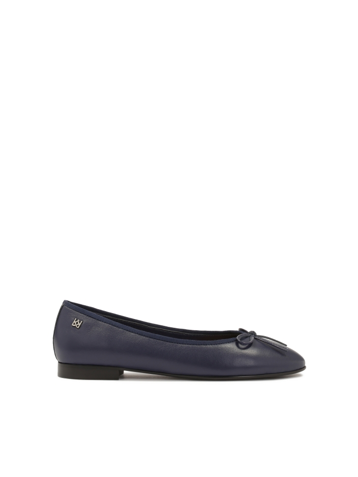 Ballerine in pelle naturale blu navy EILEEN