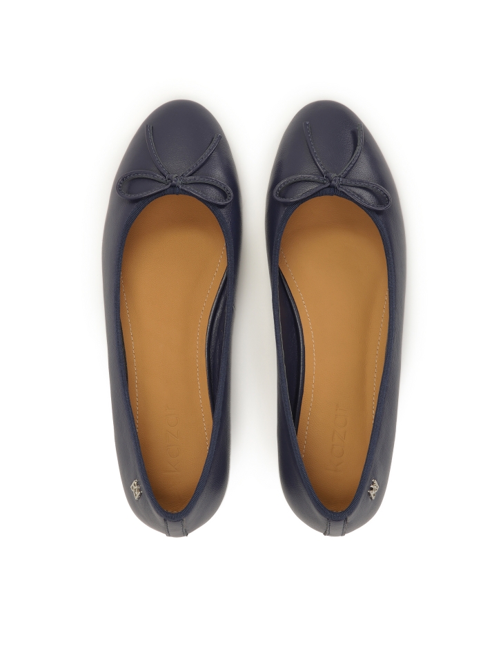 Ballerine in pelle naturale blu navy EILEEN