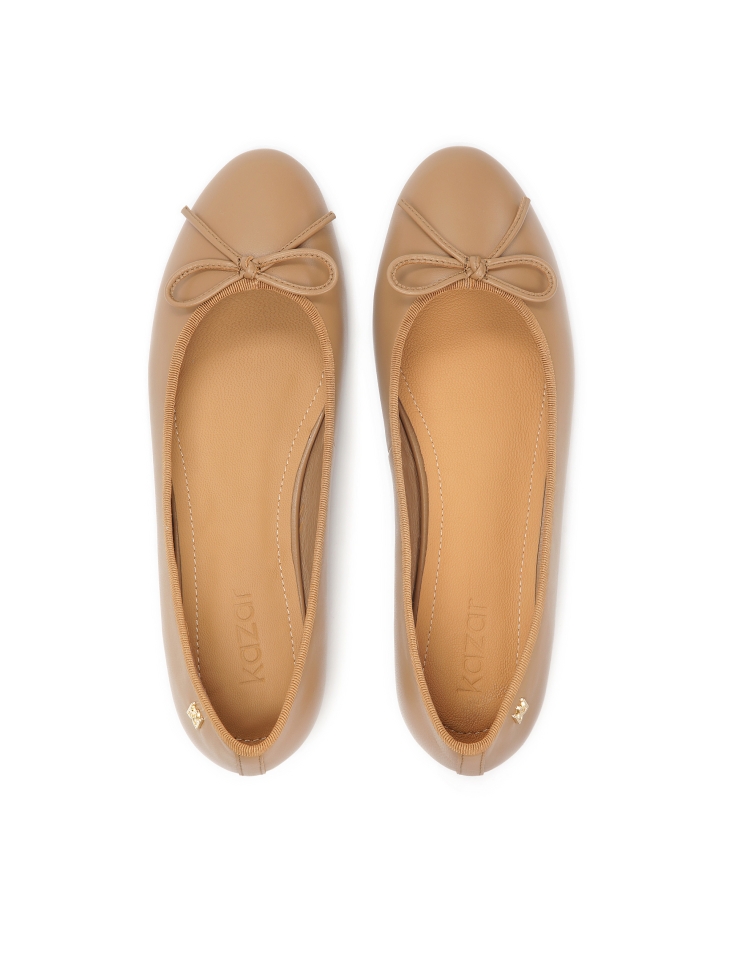 Ballerine marrone chiaro con naso rotondo EILEEN