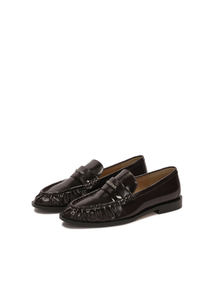 Scarpe marrone scuro con striscia trasversale KS OLZA