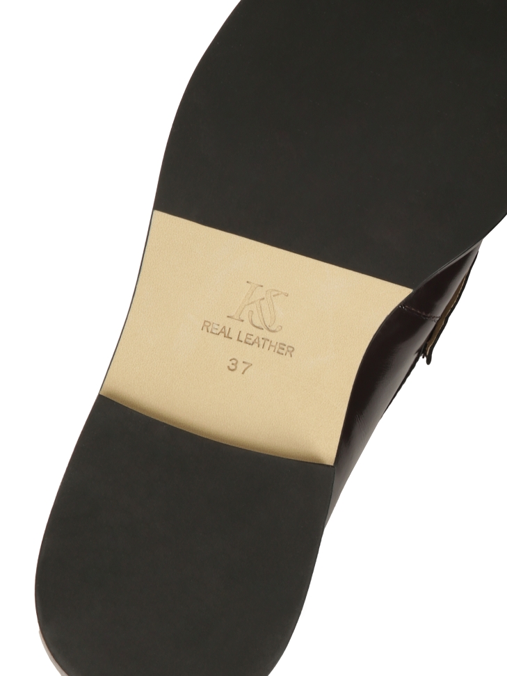 Scarpe marrone scuro con striscia trasversale KS OLZA