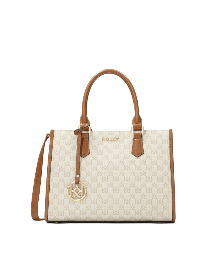 Borsetta con due impugnature decorate con monogrammi NAFI