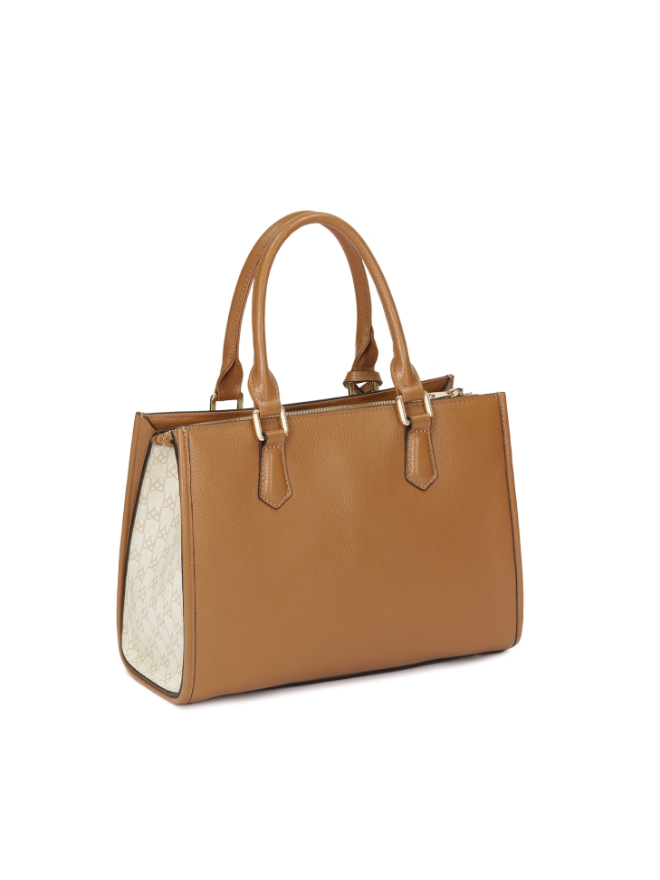 Borsetta con due impugnature decorate con monogrammi NAFI