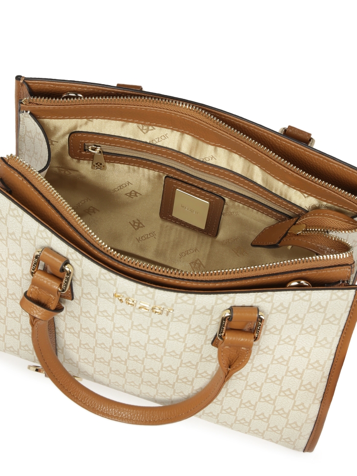 Borsetta con due impugnature decorate con monogrammi NAFI