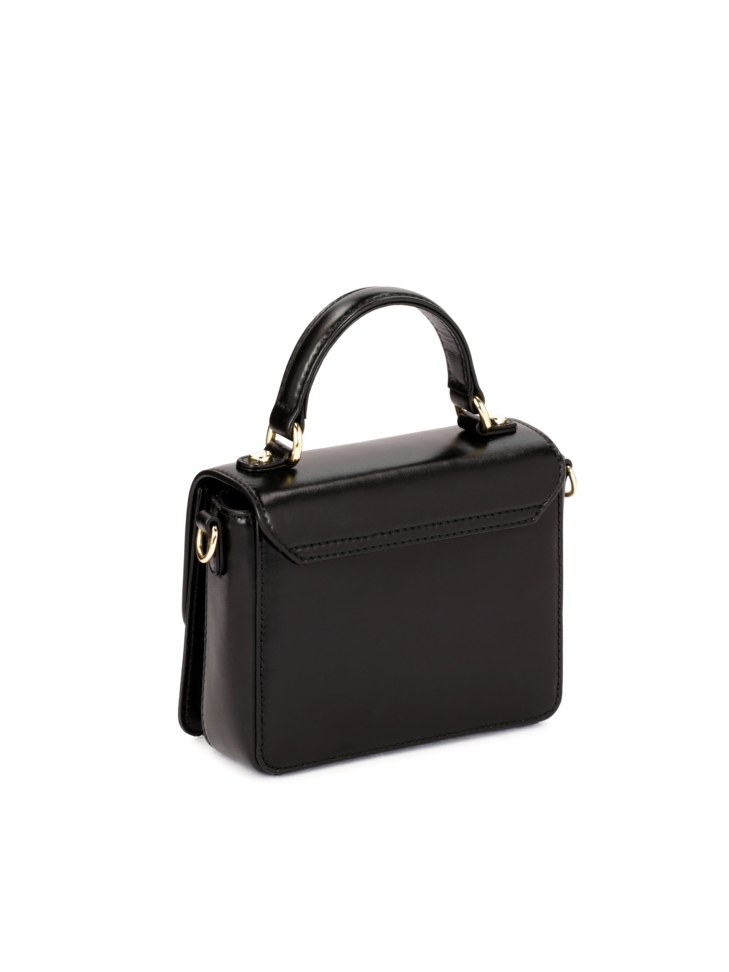 Borsetta nera piccola con patta BELE