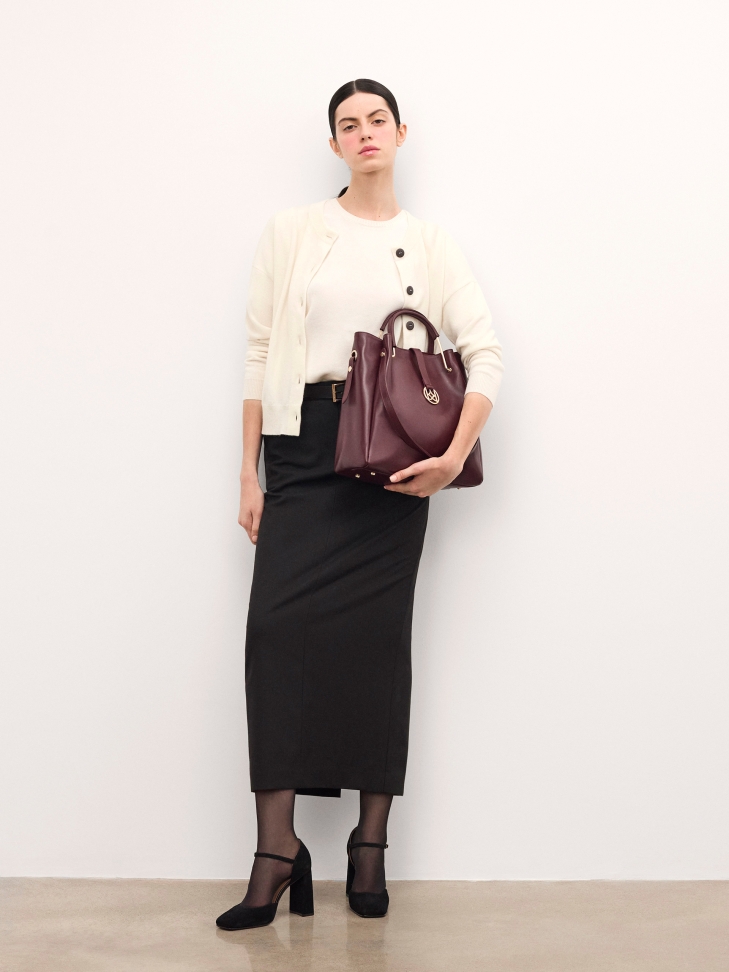 Décolleté semi-aperte in pelle scamosciata su palo ZELIA