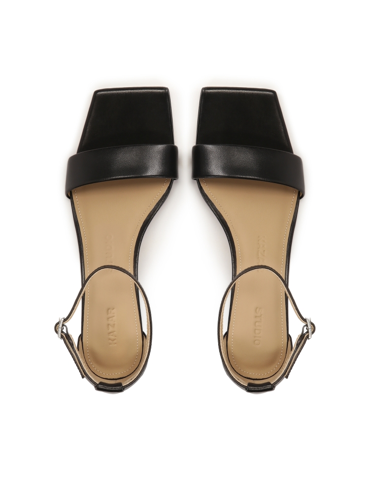 Sandali neri con tacco pieno KS JAVELIN