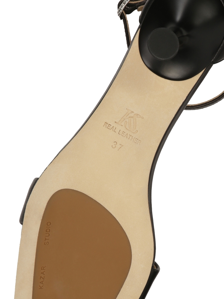 Sandali neri con tacco pieno KS JAVELIN