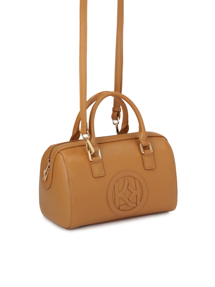 Borsa a bauletto in pelle marrone chiaro MELLI