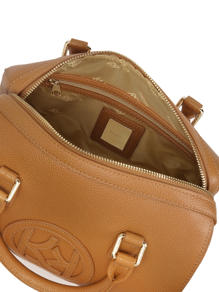 Borsa a bauletto in pelle marrone chiaro MELLI