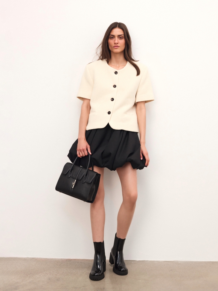 Borsetta nera a forma di baule FELICITE S