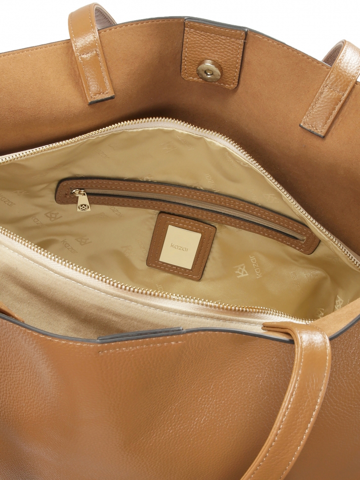 Borsa a tracolla grande marrone chiaro DAIRINE