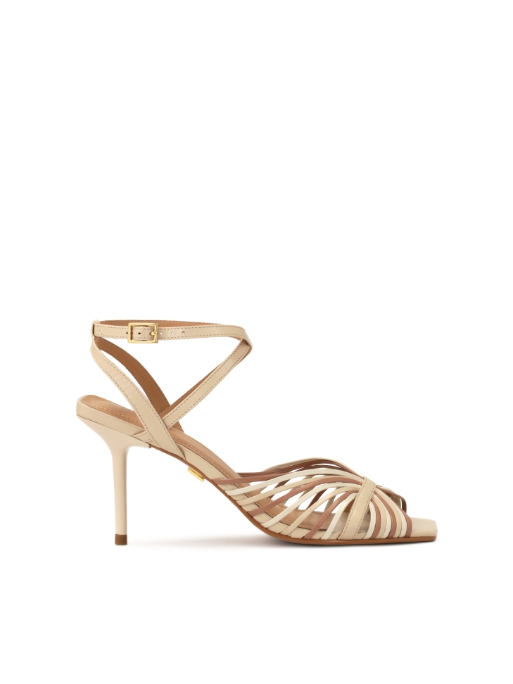 Sandali con nasi e tacchi quadrati SCARLETT