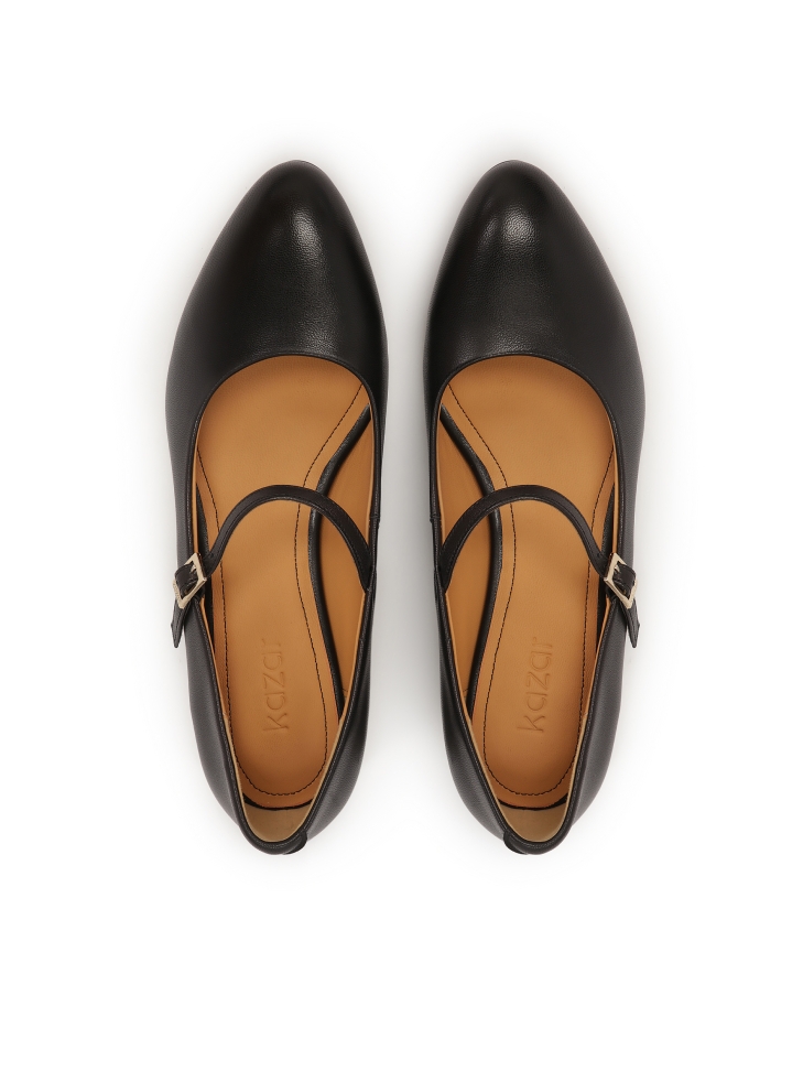 Décolleté Mary Jane nere con cinturino SIONA