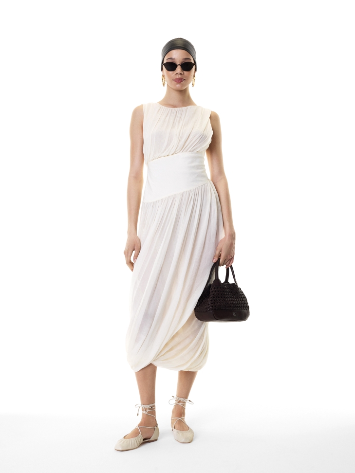 Ballerine color crema con tomaia ritagliata KS SOLEIL