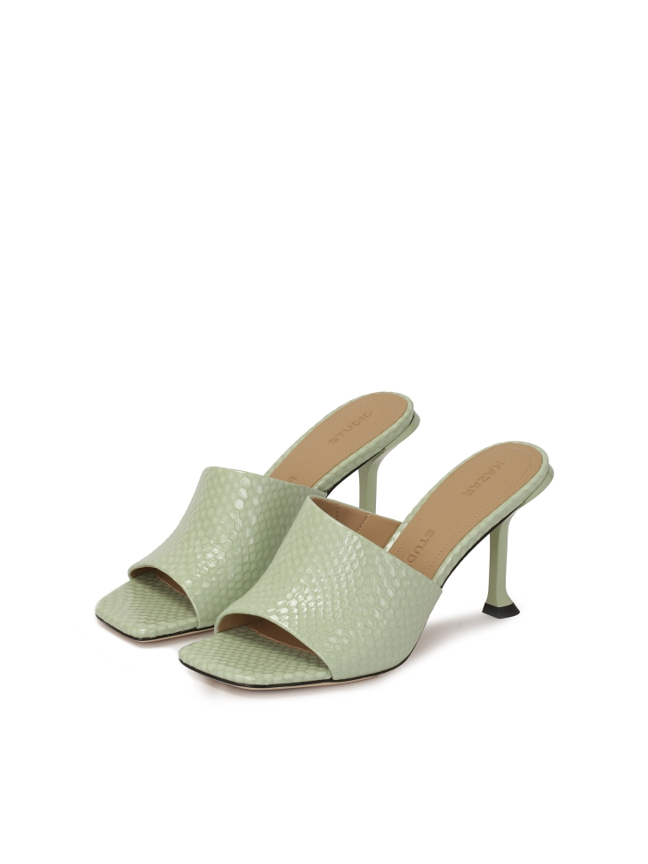 Mules in vernice goffrata con tacco alla moda KS CORNELIE