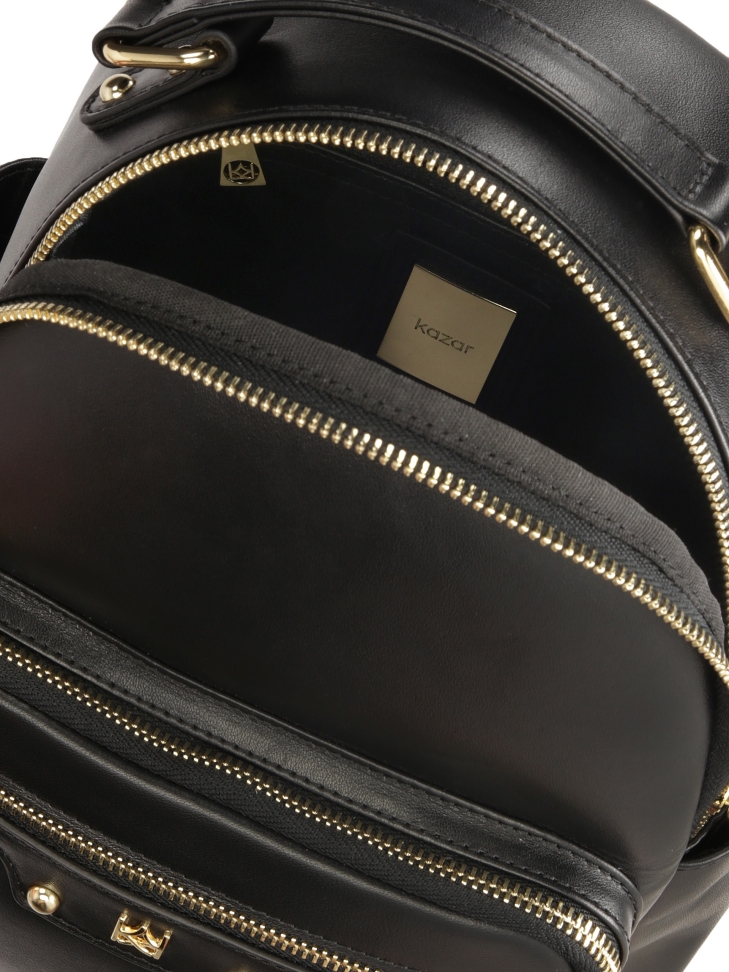 Zaino in pelle con numerose tasche DOT