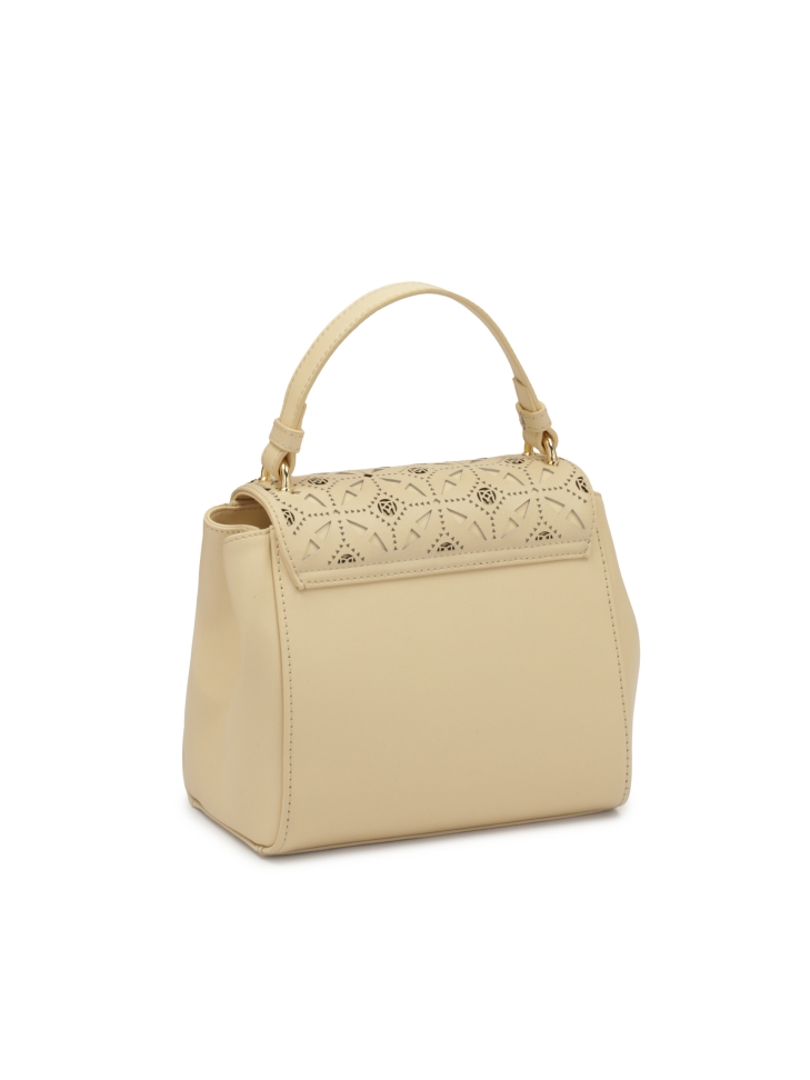 Borsetta con patta decorata con motivo traforato KRISTENA