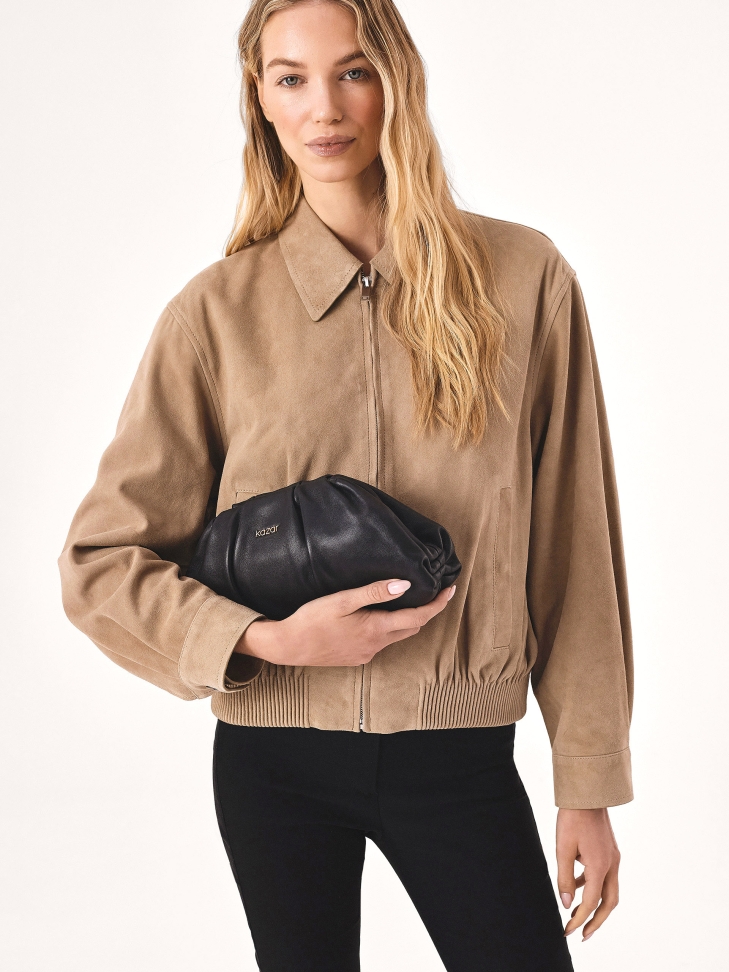 Borsa nera stropicciata GLOW