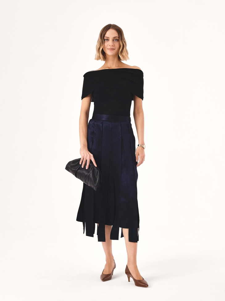 Borsa nera stropicciata GLOW