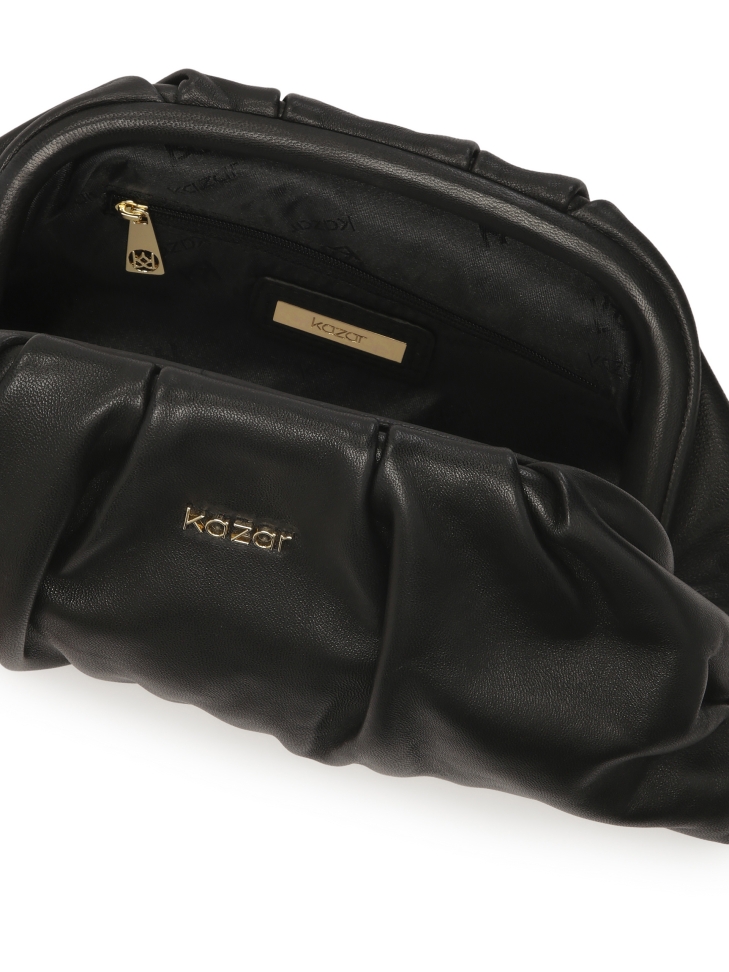 Borsa nera stropicciata GLOW