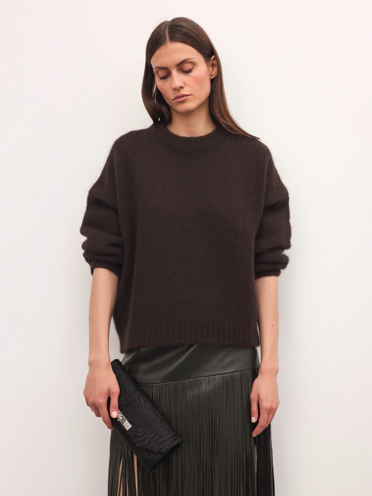 Borsa da sera allungata con setole COVA