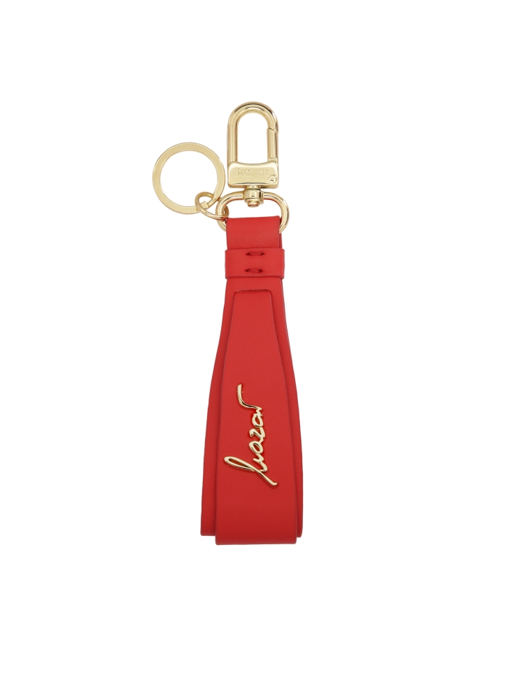 Portachiavi rosso con esclusivo logo KAZAR in oro LAINEY