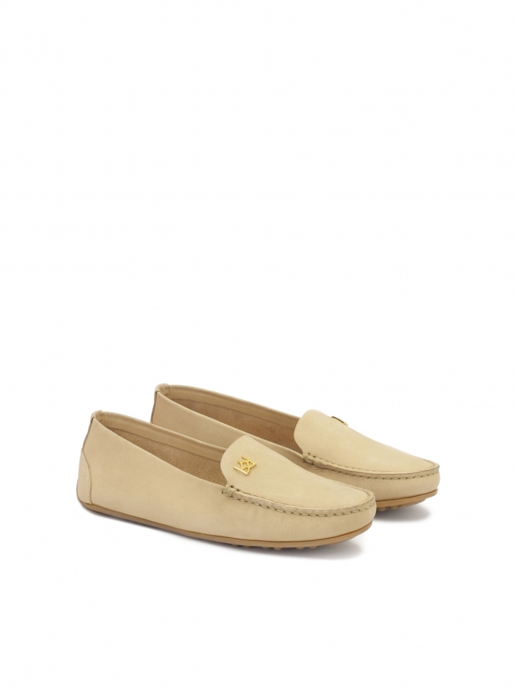 Mocassini casual in nabuk beige TRICIA