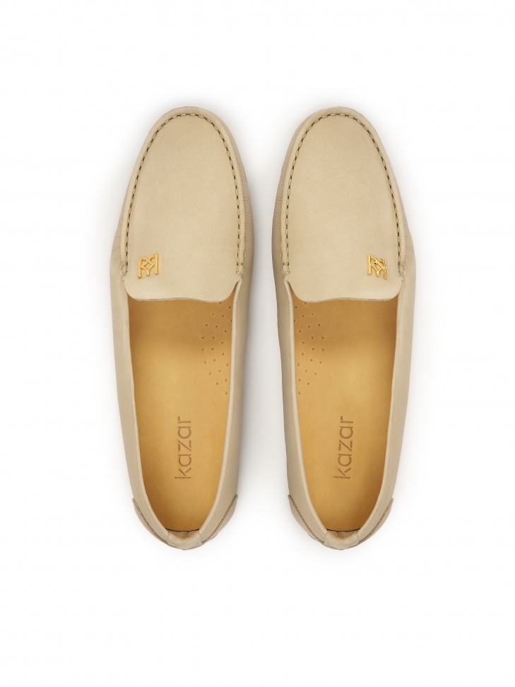 Mocassini casual in nabuk beige TRICIA