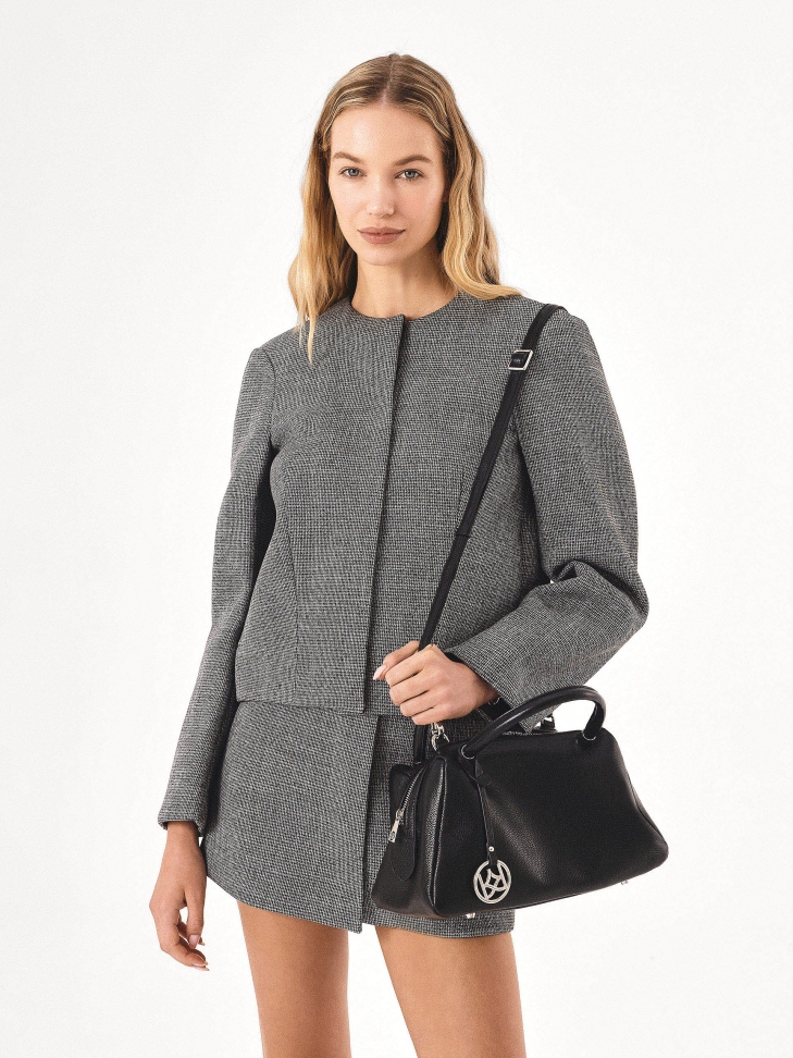 Borsa in morbida pelle con manici e tracolla WENNY