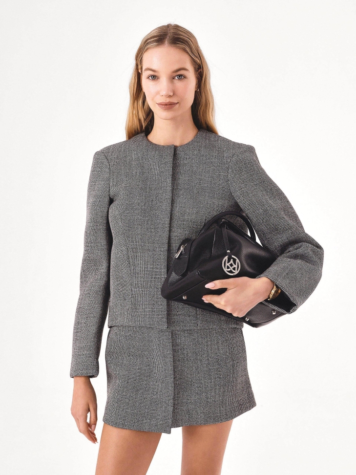 Borsa in morbida pelle con manici e tracolla WENNY