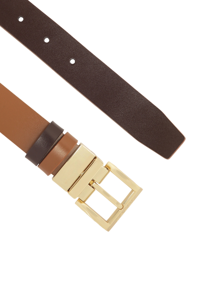 Cinturino in pelle double-face nei colori marrone MOCA