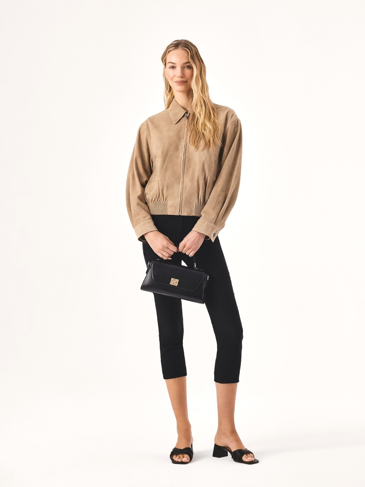 Mules con tacco e cinturino in crinkle SENA