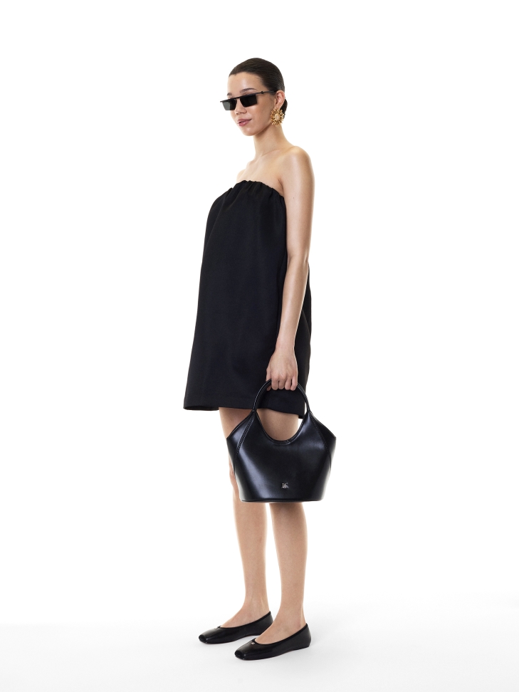 Ballerine in pelle nera con punta smussata KS GABY