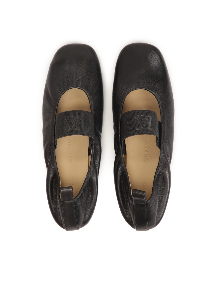 Ballerine nere con cinturino elastico  KS AVRIL