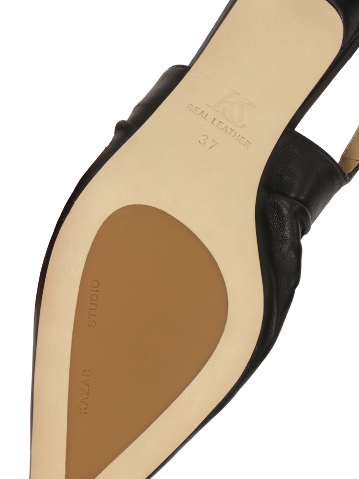 Décolleté nere con tomaia increspata KS SELENE