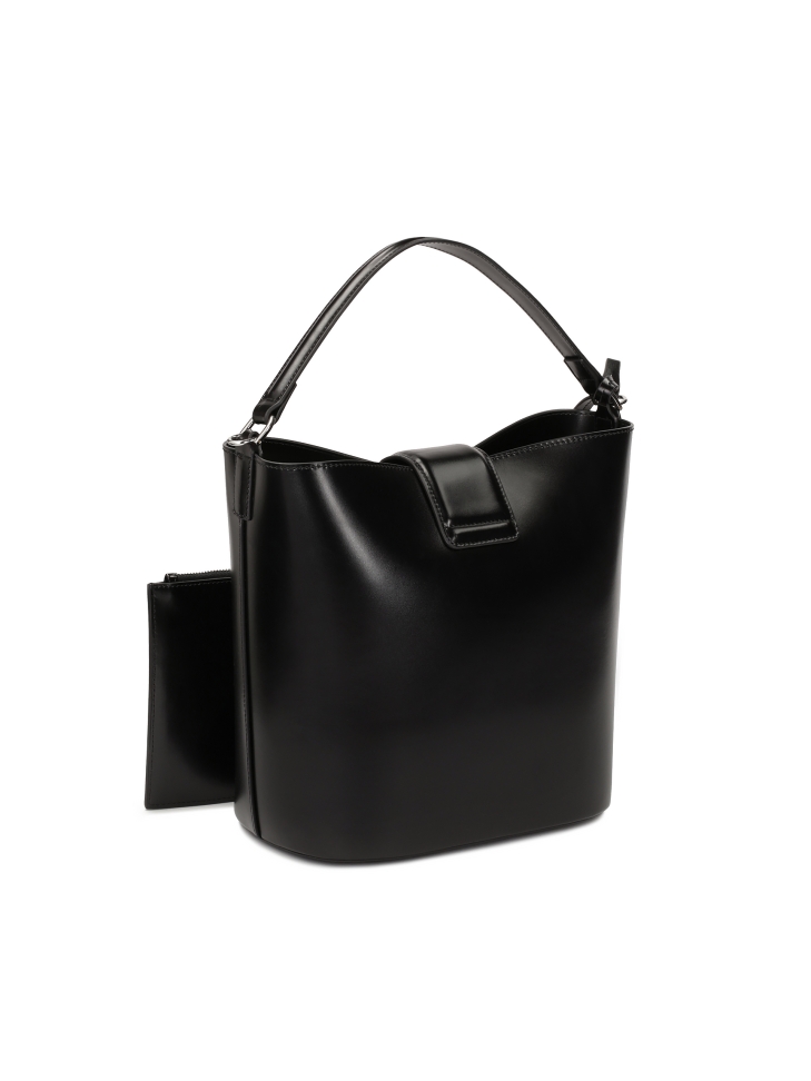 Borsetta nera a struttura rigida con custodia ARTE